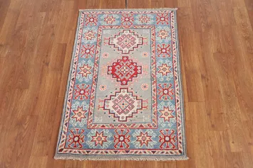 Geometric Wool Kazak Oriental Foyer Rug 2x3