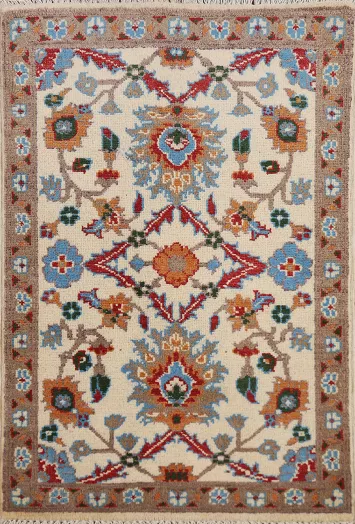 All-Over Floral Kazak Oriental Accent Rug 2x3