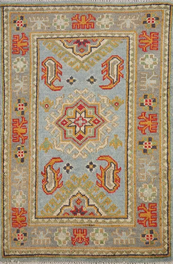 Geometric Wool Kazak Oriental Foyer Rug 2x3