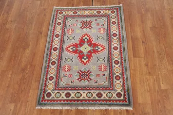 Geometric Wool Kazak Oriental Accent Rug 2x3
