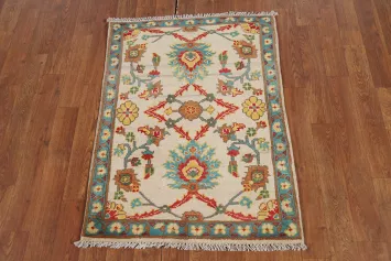 Handmade Floral Kazak Oriental Foyer Rug 2x3