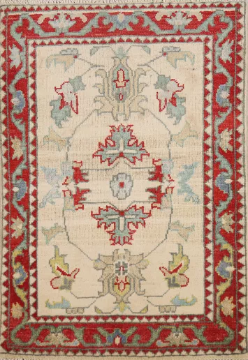 Geometric Wool Kazak Oriental Accent Rug 2x3