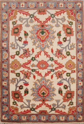 All-Over Floral Kazak Oriental Accent Rug 2x3