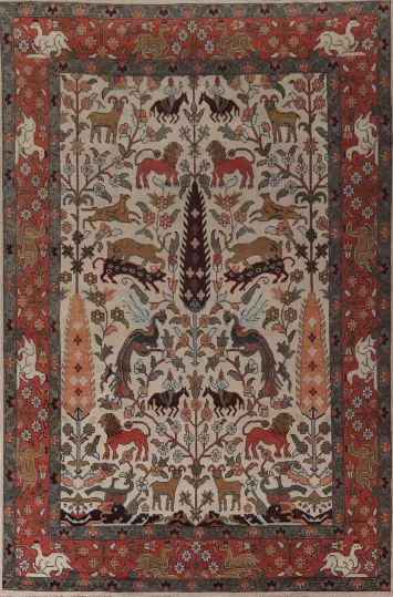 Animal Pictorial Ziegler Indian Large Rug 10x14