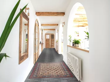 Ivory Vegetable Dye Wool Vintage Kazak Oriental Rug 3x5