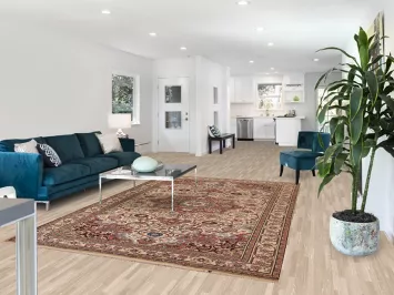 Vintage Wool Floral Anatolian Oriental Area Rug 6x10