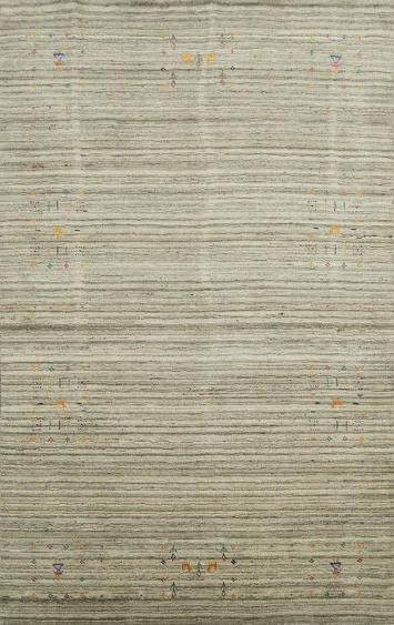 Handmade Wool Gabbeh Oriental Area Rug 5x8
