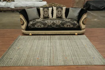 Handmade Wool Gabbeh Oriental Area Rug 5x8