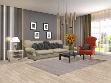 Earth Tone Wool Striped Gabbeh Indian Area Rug 5x8