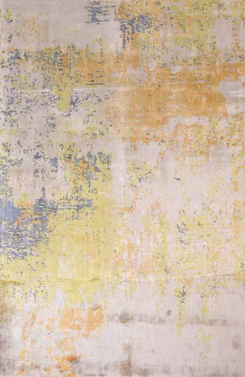 Multicolor Wool Abstract Modern Rug 4x6