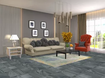 Contemporary Wool Abstract Indian Rug 4x6