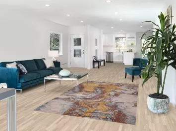 All-Over Abstract Wool Modern Area Rug 5x8