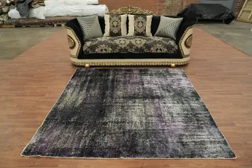 Contemporary Abstract Indian Square Rug 7x7