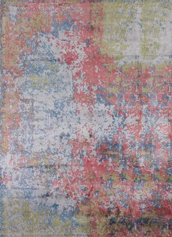 Multicolor Modern Wool Abstract Area Rug 6x8