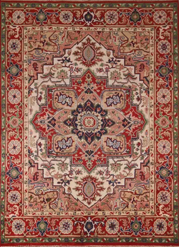 Geometric Ivory Heriz Serapi Oriental Area Rug 8x10