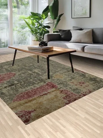 Abstract Artistry Modern Area Rug 6x9 with Unique Splash Patterns