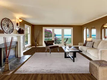 Minimalist Gabbeh Area Rug 9x12 with Delicate Color Touches