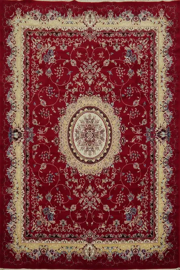 Red Floral Kashan Turkish Area Rug 10x13