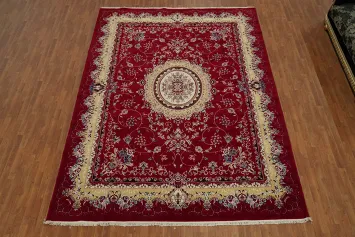 Red Floral Kashan Turkish Area Rug 10x13