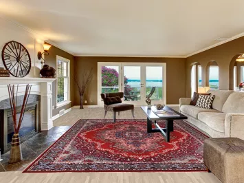 Traditional Floral Kashan Turkish Area Rug 10x13