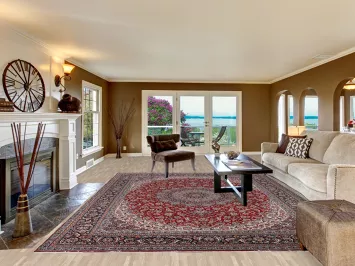 Traditional Red Kashan Turkish Area Rug 10x13