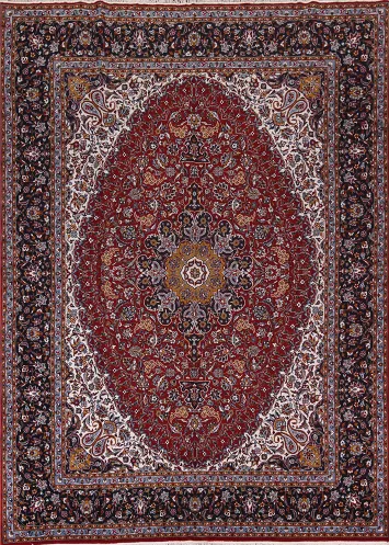 Red Floral Kashan Turkish Area Rug 10x12