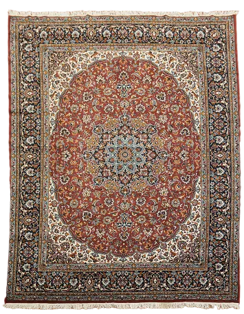 Floral Kashan Turkish Area Rug 10x13