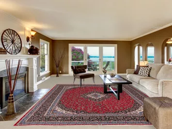 Traditional Red Kashan Turkish Area Rug 10x13