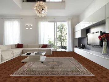 Geometric Tabriz Mahi Pink Persian Style Large Rug 10x13