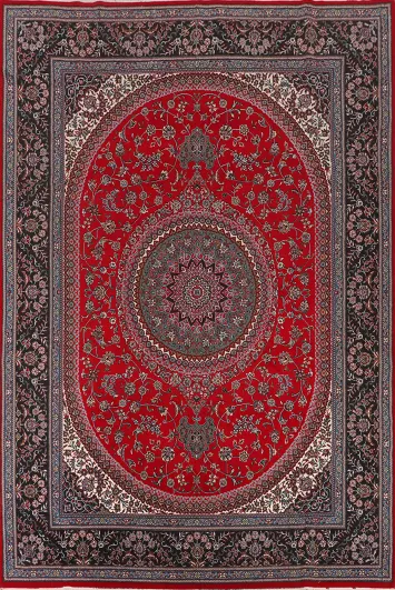 Traditional Red Kashan Turkish Area Rug 10x13