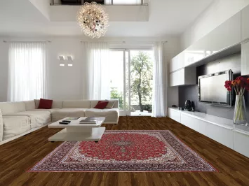 Red Floral Kashan Turkish Area Rug 10x13