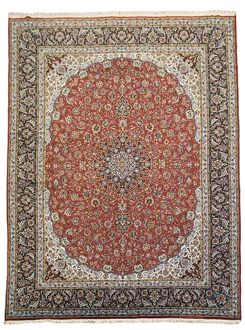 Red Floral Kashan Turkish Area Rug 10x13