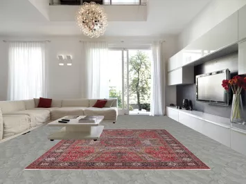 Red Floral Kashan Turkish Area Rug 10x13