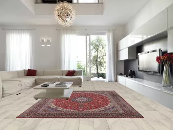 Red Floral Kashan Turkish Area Rug 10x13