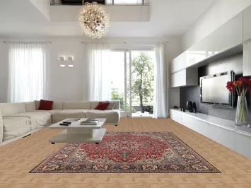 Luxurious Red and Blue Persian Style Rug for Elegant Spaces 10x13