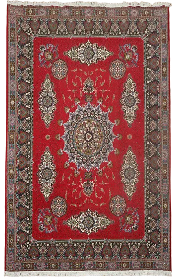 Traditional Red Kashan Turkish Area Rug 10x13