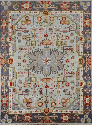 Light Blue Kazak Oriental Area Rug 8x10