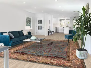 Hunting Animals Blue Ziegler Oriental Area Rug 9x12