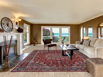 Red Traditional Kashan Turkish Area Rug 10x13