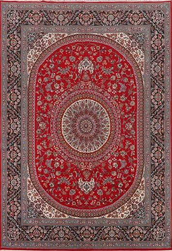 Traditional Red Kashan Turkish Area Rug 10x13