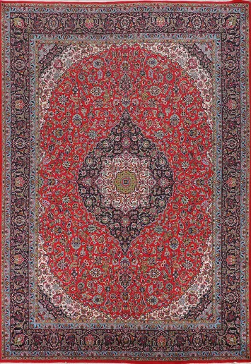 Traditional Floral Kashan Turkish Area Rug 10x13