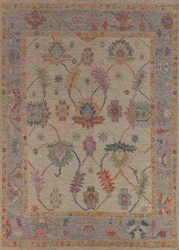 Vegetable Dye Oushak Turkish Area Rug 8x10