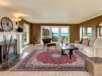 Traditional Red Kashan Turkish Area Rug 10x13