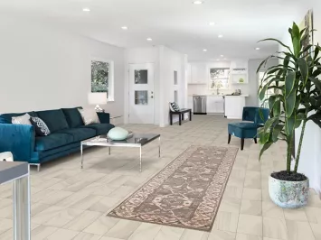 All-Over Green & Ivory Oushak Oriental Runner Rug 3x10