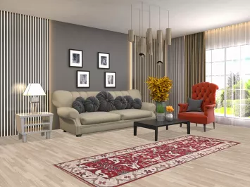 Red Wool Handmade Oushak Oriental Runner Rug 3x8