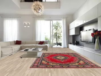 Red Medallion Kashan Turkish Area Rug 10x13