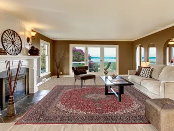 Traditional Red Kashan Turkish Area Rug 10x13