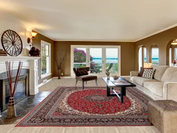 Traditional Red Kashan Turkish Area Rug 10x13