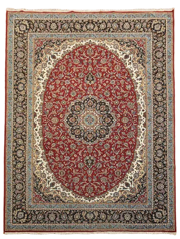 Traditional Red Kashan Turkish Area Rug 10x13