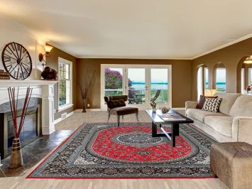 Traditional Red Kashan Turkish Area Rug 10x13